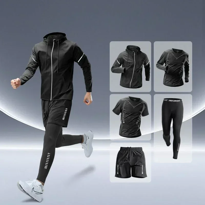 신상 남성 운동복 세트 슬림핏 속건 스포츠 의류 야외  - Running Gear Outfit 리뷰 및 가격