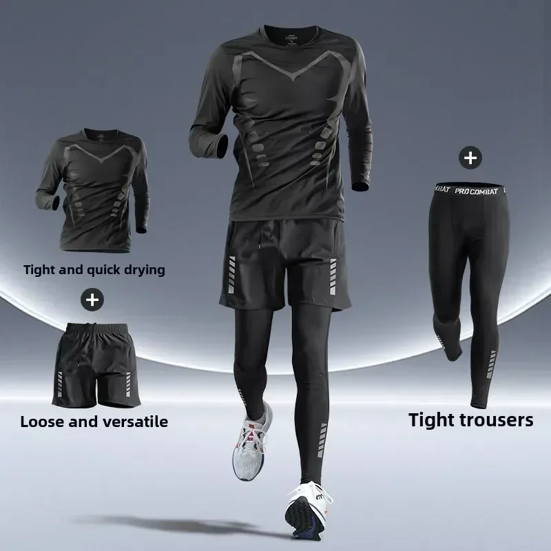 신상 남성 운동복 세트 슬림핏 속건 스포츠 의류 야외  - Running Gear Outfit 리뷰 및 가격