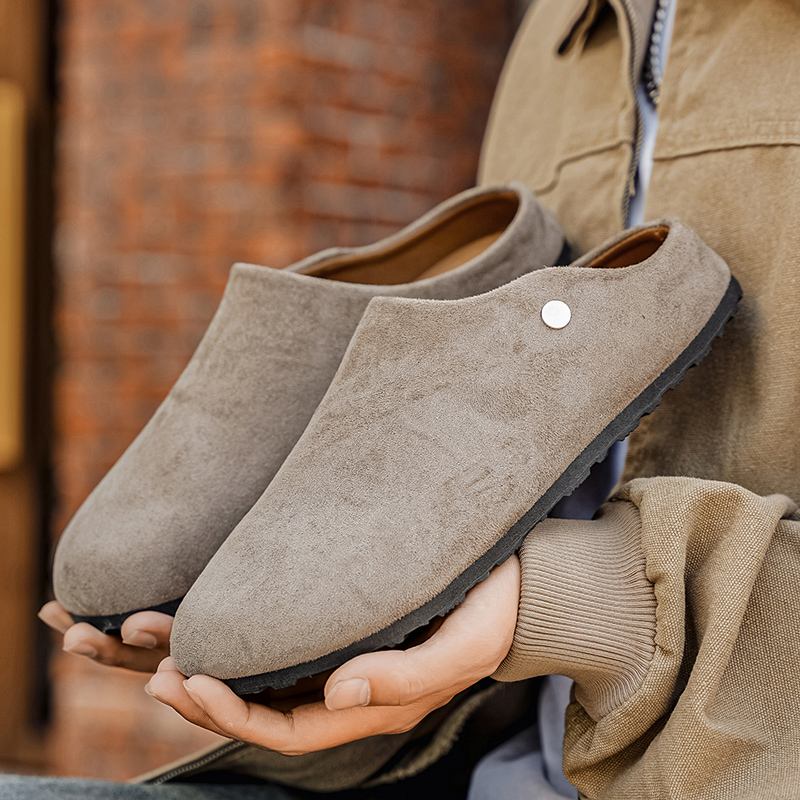 남성 스웨이드 가죽 슬리퍼 뮬 여성 편안한 포테이토 슈 - Insole Arch Support 리뷰 및 가격