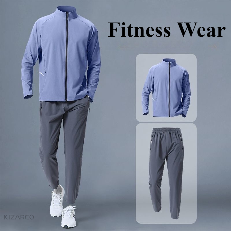 남성 스포츠웨어 세트 트레이닝복 통기성 자켓 및 바지  - Running Gear Outfit 리뷰 및 가격